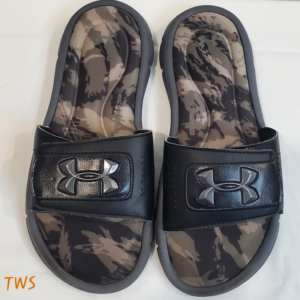 Under Armour Black Slide Sandals‎